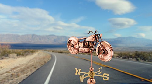 Good Directions Motorcycle Weathervane, Pure Copper