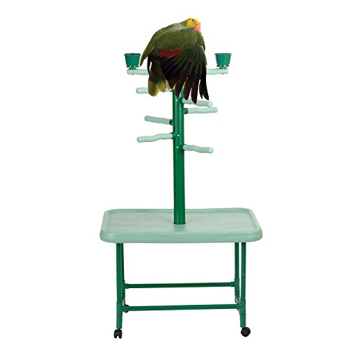 Acrobird, Medium Play Tower, 54-Inch H by 22-Foot D by 32-Inch L, Green