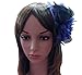 Coolr Women's Fascinator Flower Hair Clip Feather Burlesque Punk Mini Hat Purple
