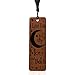 KATE POSH - I Love You to The Moon and Back Engraved Rawhide Leather Bookmark, 3rd Anniversary, Weddings, Valentine's Day, Couples in Love Gifts, Husband & Wife, Boyfriend & Girlfriend, Book Lover