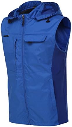 Hitvlis 2 in 1 Detachable Hood Multi-Pockets Outdoors Travels Sports Vest