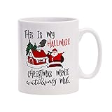 Coffee Mug This Is My Hallmark Christmas Movie Watching Mug Tea Cup Ceramic Coffee Mug for Christmas Gift Brithday Gift or Daily Use