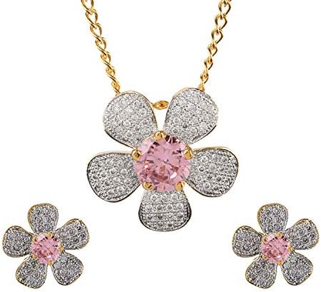 Gold Plated Pendant and Earrings Set for Women Available