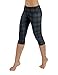 ODODOS Women's High Waisted Pattern Capri Leggings, Yoga Workout Yoga Capris, LinearTribal, Small