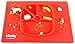 Placemat and Plate Suction Silicone by Lilbaby (Geometric Shape, Red)