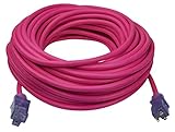 Prime NS513835 100-Foot 12/3 SJTW Flex High Visibility Extra Heavy Duty Outdoor Extension Cord with Primelight Indicator Light, Neon Pink