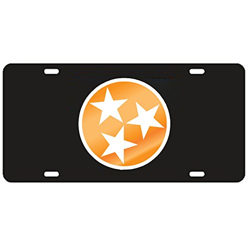 Tennessee volunteers black tri-star laser cut license p…