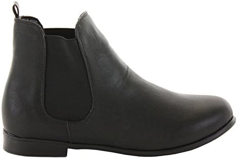 New Ladies Block Chunky Mid High Heel Ankle Boots Womens Low Platform Chelsea Shoes Size