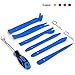 UTOOL Trim Removal Tool Kit, 9pcs Car Panel Remover Tool Set Including Nylon Plastic Trim Tool, Rubber Coated Fasterner Clip Remover, Radio Removal Keys and Drawstring Pouch, Blue