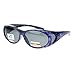 Polarized Sunglasses Fit Over Glasses for Small Glasses Oval Frame Purple Print