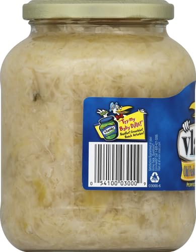 VLASIC REGULAR OLD FASHIONED SAUERKRAUT SALT LEVEL, 32 OZ