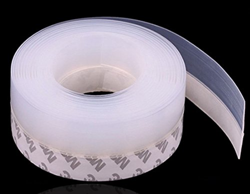 Cedmon 16Ft Long Weather Stripping Self Adhesive Door Bottom Frameless Silicone Draft Stopper For Doors And Windows Insulation Soundproof Seal Strip (translucent), 35mm Width (35mm) - Thumbnail 6
