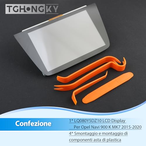 TGHongKy LQ080Y5DZ10 Display for Opel Astra k MK7 2015-2020 LCD Screen for Opel Navi 900 Touch Screen LCD with XX Tools