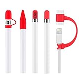 Teyomi Compatible Apple Pencil Cap Holder/Apple Pencil Cap/Apple Pencil Cap/Apple Pencil Tip Cover/Compatible Apple Pencil (Red)