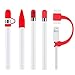 Teyomi Compatible Apple Pencil Cap Holder/Apple Pencil Cap/Apple Pencil Cap/Apple Pencil Tip Cover/Compatible Apple Pencil (Red)