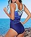 Women's One Piece Swimsuits for Women Athletic Training Swimsuits Swimwear Racerback Bathing Suits for Women A Blue Small (fits Like US 2-4)