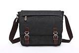 Mestart Messenger Bag School Bag Business Briefcase Shoulder Bag Black Large