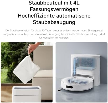 H40 Saugroboter mit Absaugstation, 10.000 Pa Saugkraft