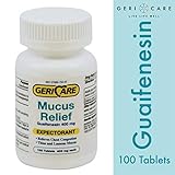 100 Count Bottle Expectorant Mucus Relief Guaifenesin 400mg active ingredient as in Mucinex Relieves Chest Congestion