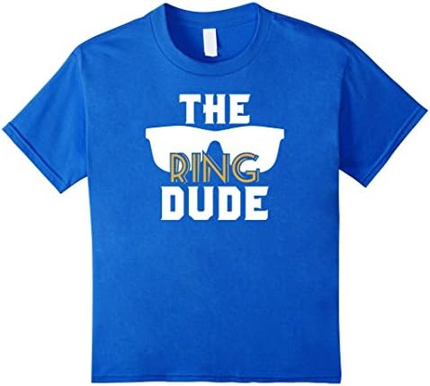 Kids Cool Sunglasses The Ring Dude Shirt, Wedding Ring Bearer 12 Royal Blue