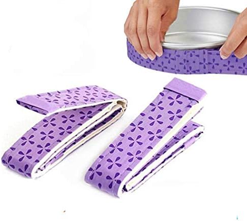Cake Strips Bake Even 2 pcs,Bake Even Strip Cake Pan Dampen Strips,Super Absorbent Thick Cotton for Baking (2pack)