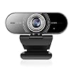 1080P Computer Camera with Microphone – 100°Wide Angle Webcam USB Plug and Play Web Cam for PC Desktop Mac Laptop