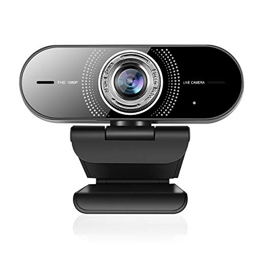 1080P Computer Camera with Microphone - 100°Wide Angle Webcam USB Plug and Play Web Cam for PC Desktop Mac Laptop