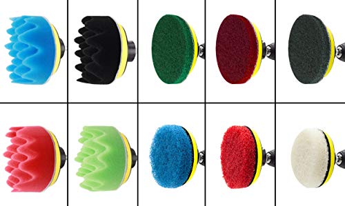 image for Power Scrub Pads Drill Attachment, GOH DODD 13 Pieces Cleaning Kit Sco