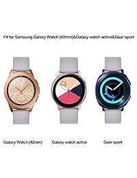 V MORO   Correa de piel compatible con reloj Galaxy de 1.654 in, correas de 1.575 in, correa de repuesto más suave para Samsung Galaxy Watch de 1.654 in SM R810 Galaxy Watch de 1.654 in R500 Smartwatch