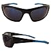 Vuarnet Extreme VE5007 Athletic Sport Wrap Sunglasses Black Blue Blue Lens