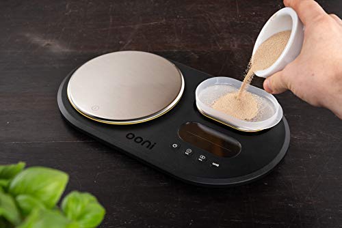 Ooni Dual Platform Digital Scales - Digital Baking Cooking Scales - Digital Kitchen Food Scales - LCD Display with Batteries - Ooni Pizza Oven Accessories