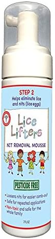 Lice Lifters Nit Removal Mousse loosens nits and makes for easy removal with Lice Lifters professional Microgrooved Steel Comb, Lice Lifters Treatment Solution which kills all lice in minutes.