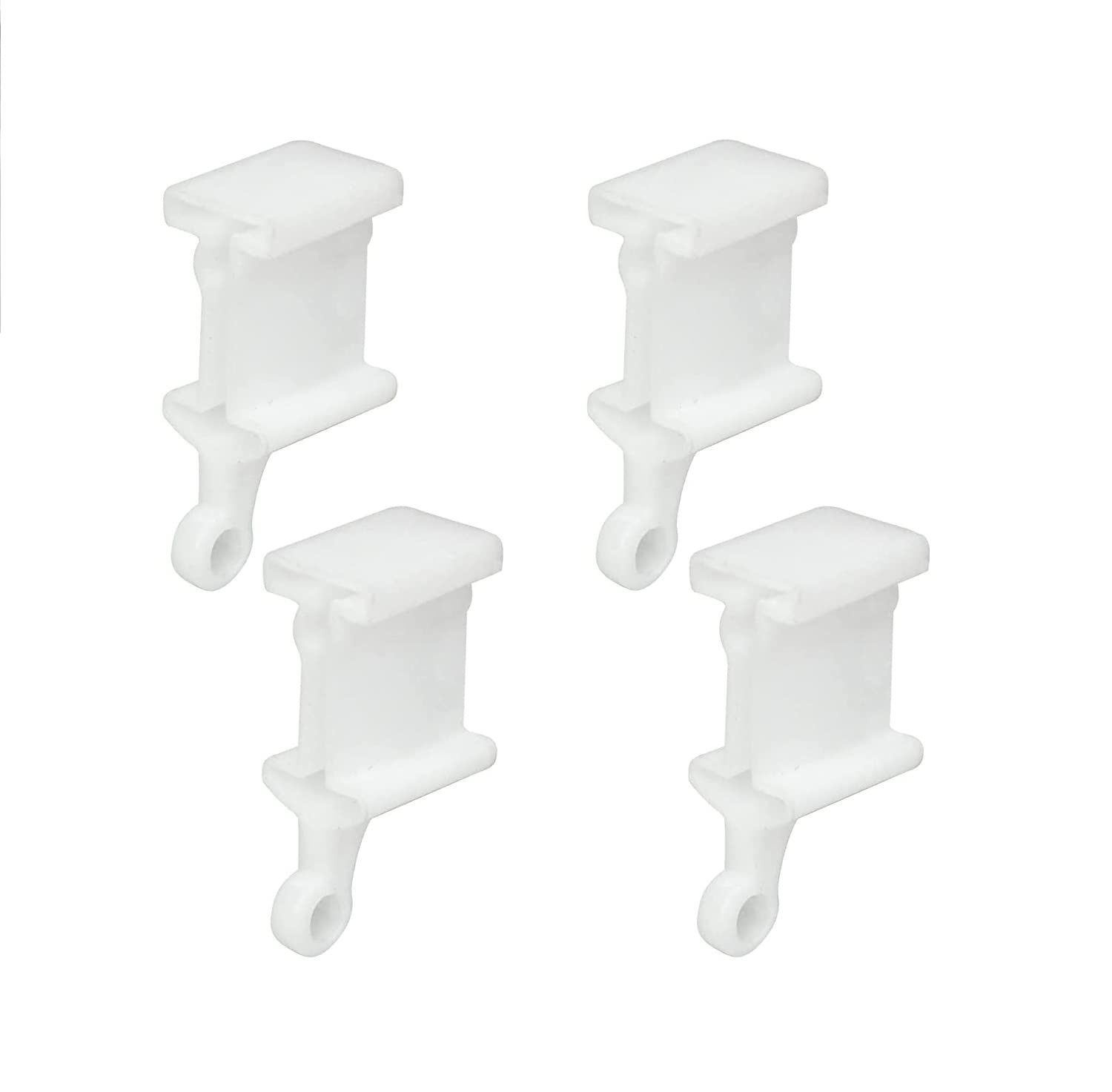 Curtain Rail End Stops White for Flexible Bendable Curved Curtains Track, Curtain Rail End Caps, 4pcs