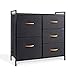 ROMOON Dresser Organizer with 5 Drawers, Fabric Dresser Tower for Bedroom, Hallway, Entryway, Closets - Dark Gray