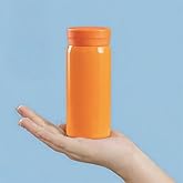 LCUQOTI Mini Stainless Steel, Slim Insulated Water Bottle, 7oz, Small Water Bottle, Coffee Bottle, Tumbler, Travel Bottle, Coffee Cup, Pocket Bottle, keep hot and cold, Leak Proof, BPA Free (Orange)