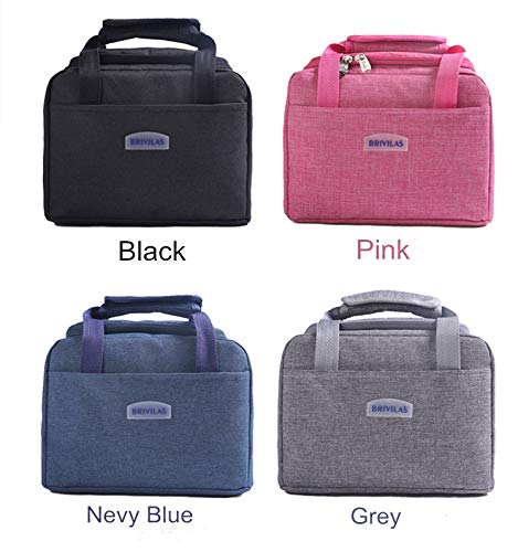 Lunch Bags Insulated Lunch Boxes For Women & Men Food Cooler Container Lunch Tote Bags (Black)