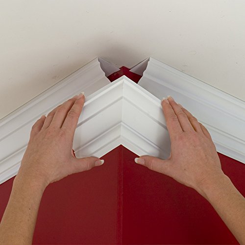 Easy Crown Molding Ecm420 Excellent for Hiding Speaker Wire, White
