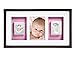 Pearhead Babyprints Newborn Baby Handprint and Footprint Deluxe Wall Photo Frame and Impression Kit, Espresso
