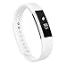 AK C-113 Fitbit Alta Bands, Replacement with Metal Clasp, Small, White