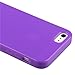 eForCity TPU Rubber Skin Case Compatible with Apple iPhone 5 / 5S, Purple Jelly