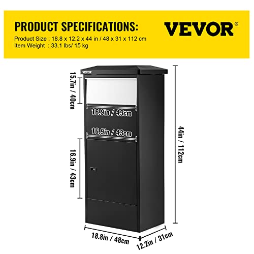 VEVOR Package Delivery Box, 18.9"x 12" x