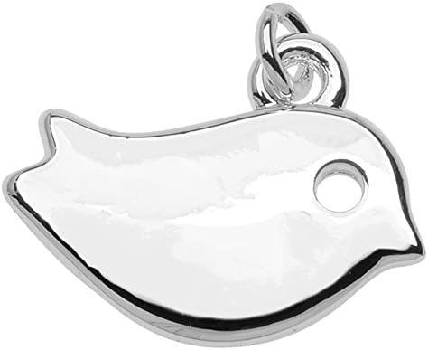 Beadaholique Silver Plated Charm, Little Partridge Bird 12x15.5x2mm, 1 Piece, Silver