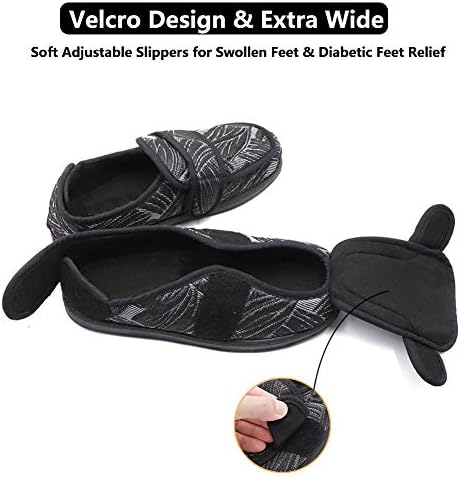womens velcro slippers swollen feet