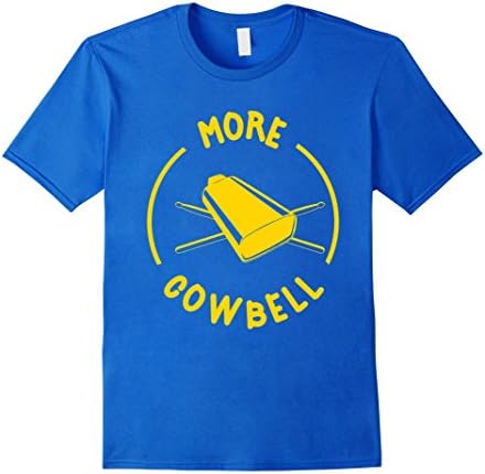 Mens More Cowbell t-shirt Funny Cow Bell Tee 2XL Royal Blue