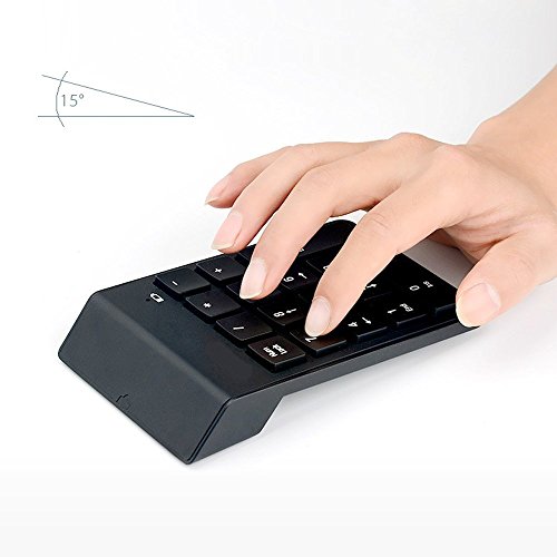 Sumger Numeric Keypad 2.4G wireless Keyboard Mini Portable 18 Keys Number Pad Financial Accounting Keypad with USB Receiver wireless for iMac,MacBook,MacBook Air,MacBook Pro,Laptop with AAA Battery