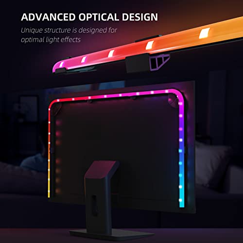 Lytmi Smart Monitor LED Backlight for Windows PC, Replace RGB Light Bar with Screen & Music Sync
