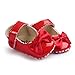 Muxika Fashion Baby Toddler Infant Bowknot Anti-slip Soft Sole Sneaker Leater Shoes (Age:0~6 Month, Red)