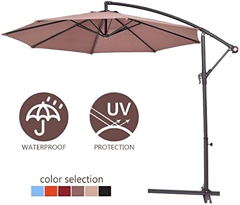 Amazacer 2 7m Outdoor Parasol Sun Shade Cantilever Banana Hanging