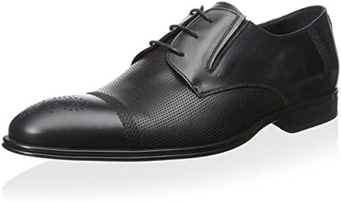 Dino Bigiono Men's Dress Oxford, Black, 41.5 M EU/8.5 M US