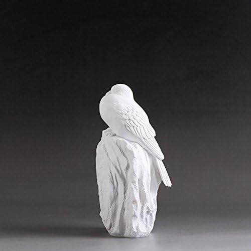 Sculpture Modern Minimalist White Resin Sculpture Hummingbird Home Decorations Living Room Office Crafts Ornaments (Size : 11 * 8.5 * 25cm)